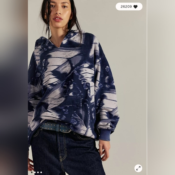 Free People Tops - NWOT Free People We The Free Its a Vibe Printed Hoodie~ Butterfly Combo